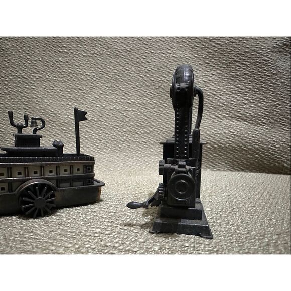 VTG Die Cast Mini Steamboat Paddle Boat and Wood Stove Pencil Sharpeners - Picture 4 of 12